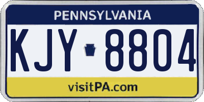 PA license plate KJY8804