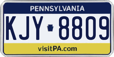 PA license plate KJY8809
