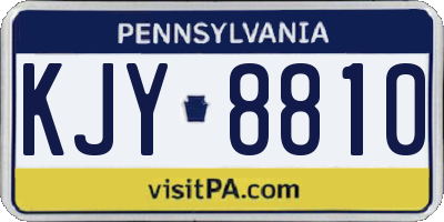 PA license plate KJY8810