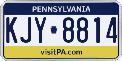 PA license plate KJY8814