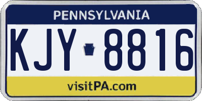 PA license plate KJY8816