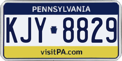PA license plate KJY8829