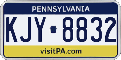 PA license plate KJY8832