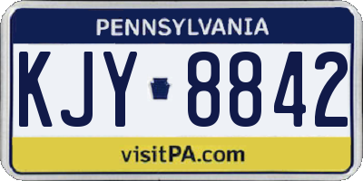 PA license plate KJY8842