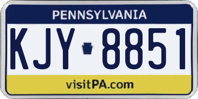 PA license plate KJY8851