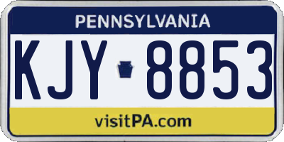 PA license plate KJY8853