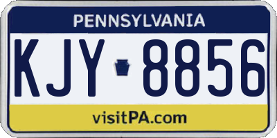 PA license plate KJY8856
