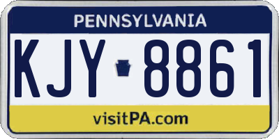 PA license plate KJY8861