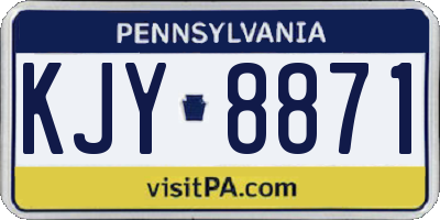 PA license plate KJY8871