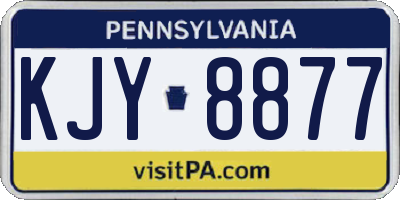 PA license plate KJY8877
