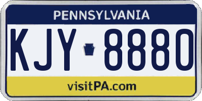 PA license plate KJY8880