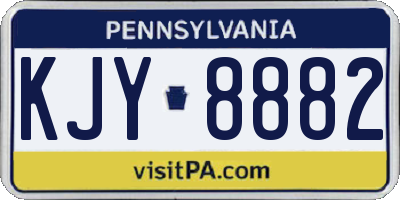 PA license plate KJY8882