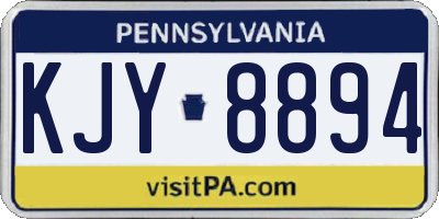 PA license plate KJY8894