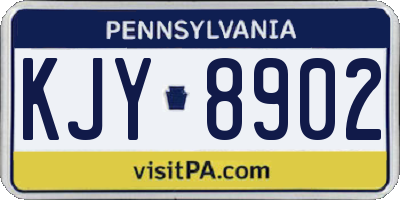 PA license plate KJY8902