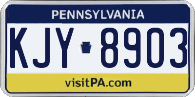 PA license plate KJY8903