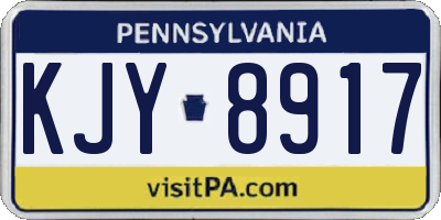 PA license plate KJY8917