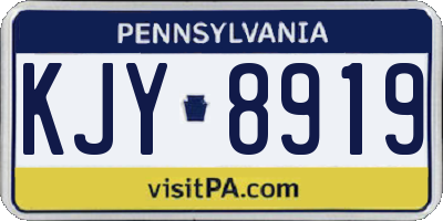 PA license plate KJY8919