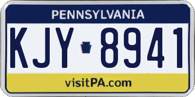 PA license plate KJY8941