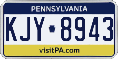 PA license plate KJY8943