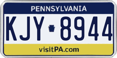 PA license plate KJY8944