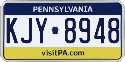 PA license plate KJY8948