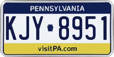PA license plate KJY8951