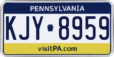 PA license plate KJY8959