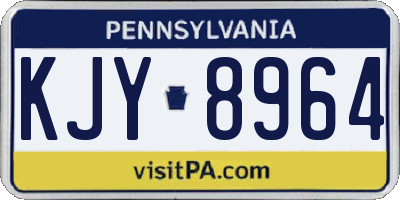 PA license plate KJY8964