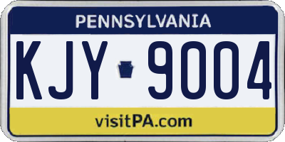 PA license plate KJY9004