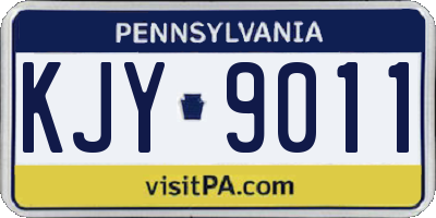 PA license plate KJY9011