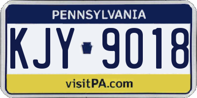 PA license plate KJY9018