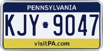 PA license plate KJY9047