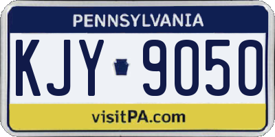 PA license plate KJY9050