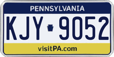PA license plate KJY9052