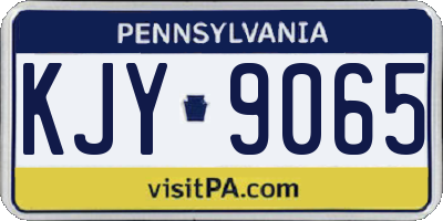 PA license plate KJY9065