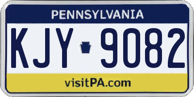 PA license plate KJY9082