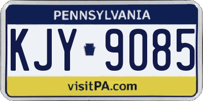 PA license plate KJY9085