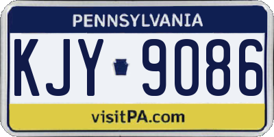 PA license plate KJY9086