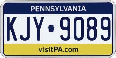 PA license plate KJY9089