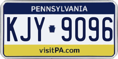 PA license plate KJY9096