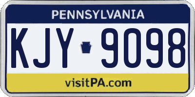 PA license plate KJY9098