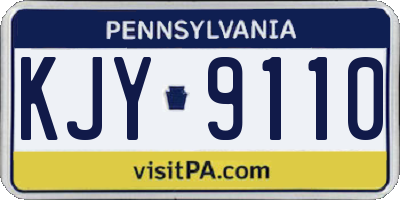 PA license plate KJY9110