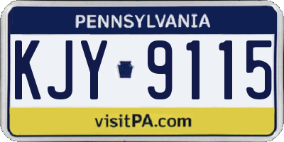 PA license plate KJY9115