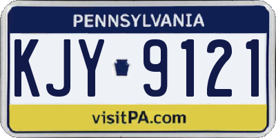 PA license plate KJY9121