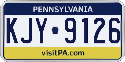 PA license plate KJY9126