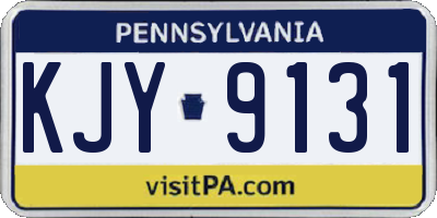 PA license plate KJY9131