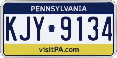 PA license plate KJY9134
