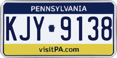 PA license plate KJY9138