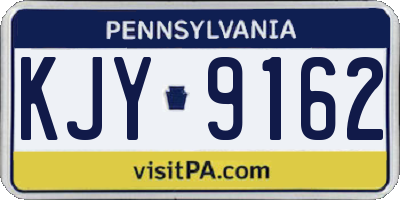 PA license plate KJY9162