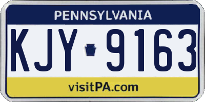 PA license plate KJY9163
